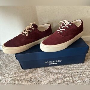 Sebago Maroon Suede Sneakers